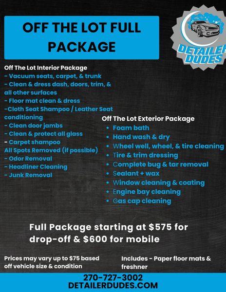 Mobile Off The Lot Package