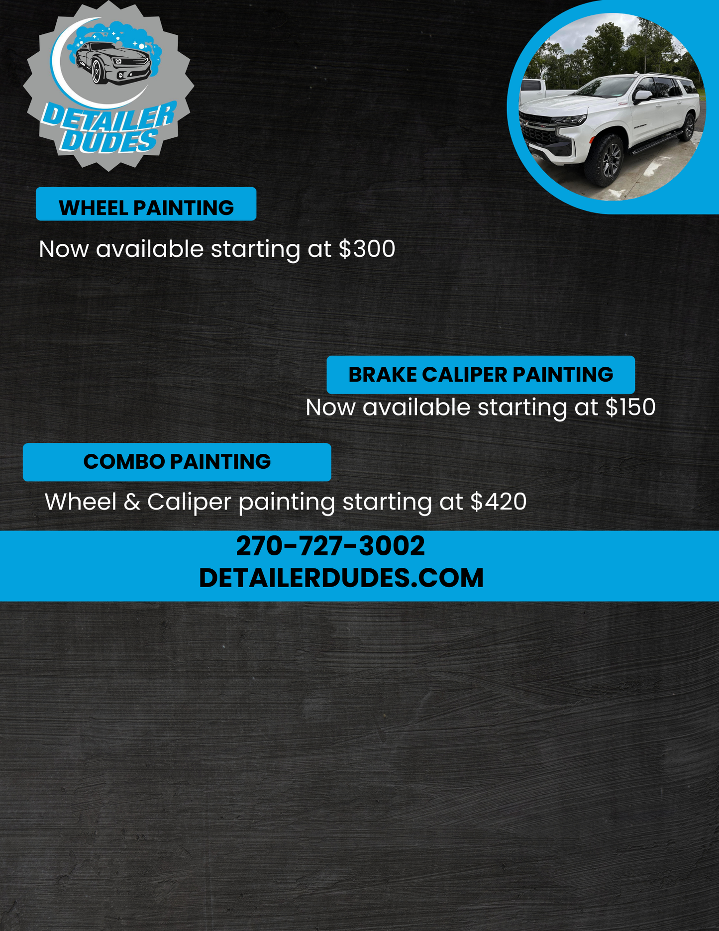 Wheel & Brake Caliper Painting - Dropoff only