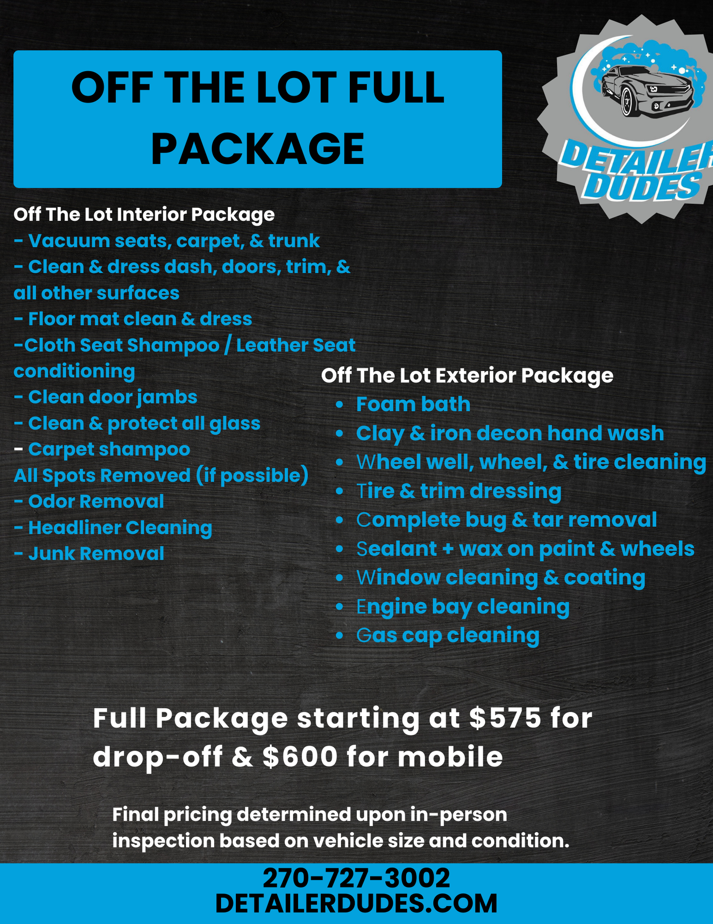 Off The Lot Package
